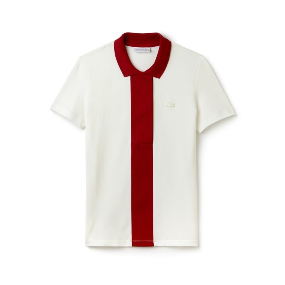 Lacoste Cream and Red Polo Shirt Size 32 (XS)